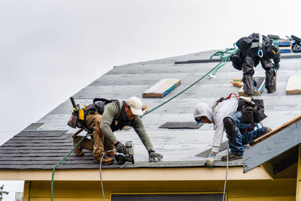 Professional Gutter Installation technician working in Diamond, IL